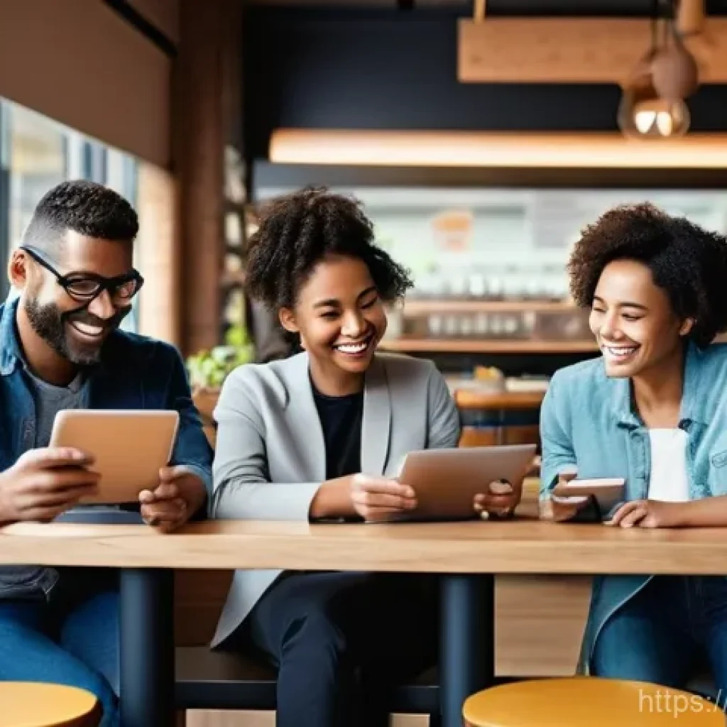 광고홍보사와 고객 참여 광고 전략 - **Prompt:** "A diverse group of adults, each wearing stylish, appropriate everyday clothing, are gat...