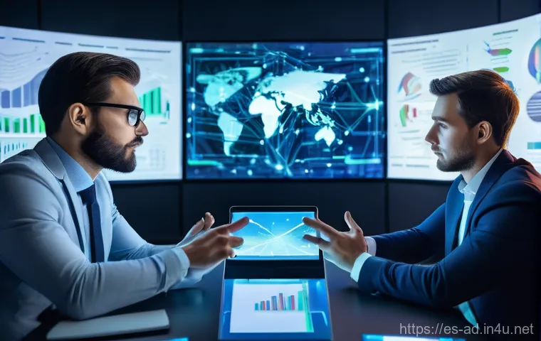 광고홍보사와 광고주 요구 분석 - **Image Prompt 1: The Strategic Partnership in Action**
    "A diverse group of five professionals, ...