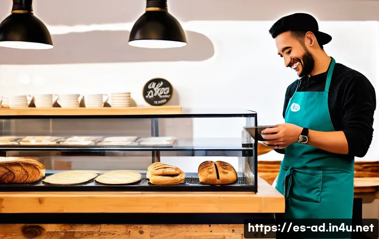 광고홍보사와 광고 콘텐츠 사례 연구 - **Authenticity and Local Stories:**
    A vibrant scene inside a charming, independent coffee shop o...